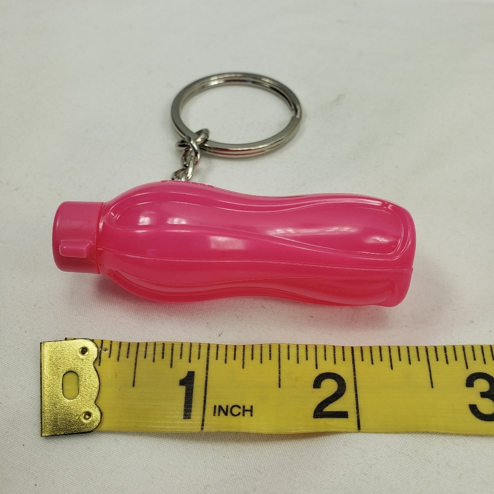 TUPPERWARE Vintage Keychain - Pink Eco Water Bottle NEW - Picture 4 of 4